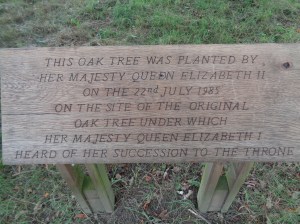 Oak Tree Inscription